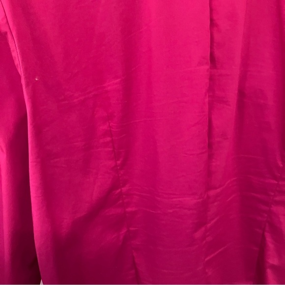 Gerry Weber Women’s  Hot Pink Sz.14 V-neck Blouse Pleated Button Front Y2K - Picture 8 of 9